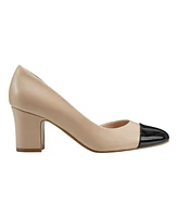Bandolino Women's Laynier Cap Toe D'Orsay Block Heel Pumps