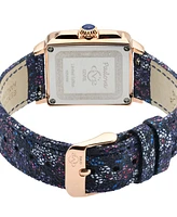 GV2 by Gevril Women's Padova Swiss Quartz Floral Leather Watch 30mm