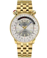 Gevril Men's Wallabout Swiss Automatic Gold-Tone Stainless Steel Watch 44mm