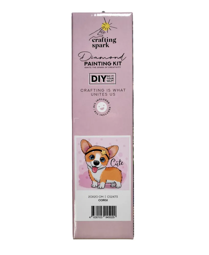 Crafting Spark Diamond Painting Kit Corgi CS2473 7.9 x 7.9 inches