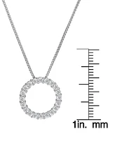 Diamond Open Circle 18" Pendant Necklace (1/2 ct. t.w.)