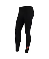 Women's ZooZatz Black Maryland Terrapins Fleece Leggings