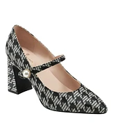 Bandolino Women's Kirsten Mary Jane Pumps - Black, White Houndstooth