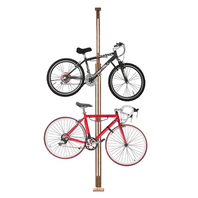Bike Rack - Adjustable Wood Hanger for Storing or Displaying Bicycles