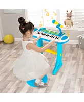 Costway 31 Key Kids Piano Keyboard Toy Toddler Musical Instrument w/ Microphone