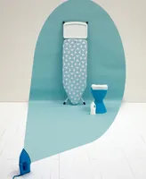 Ironing Board C, 49 x 18", 124 x 45 Centimeter with Solid Steam Unit Holder, 1" 25 Millimeter and White Frame