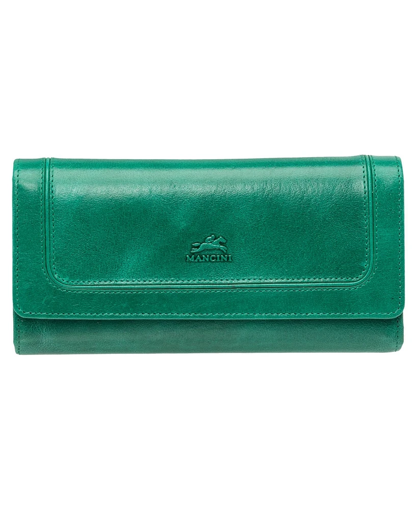 Mancini South Beach Rfid Secure Quadruple Fold Wallet