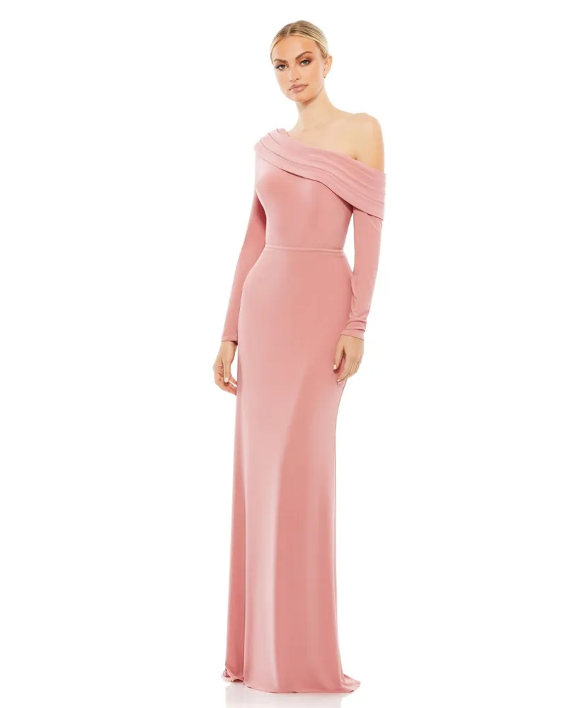 Women's Ieena Drop Shoulder Long Sleeve Column Gown