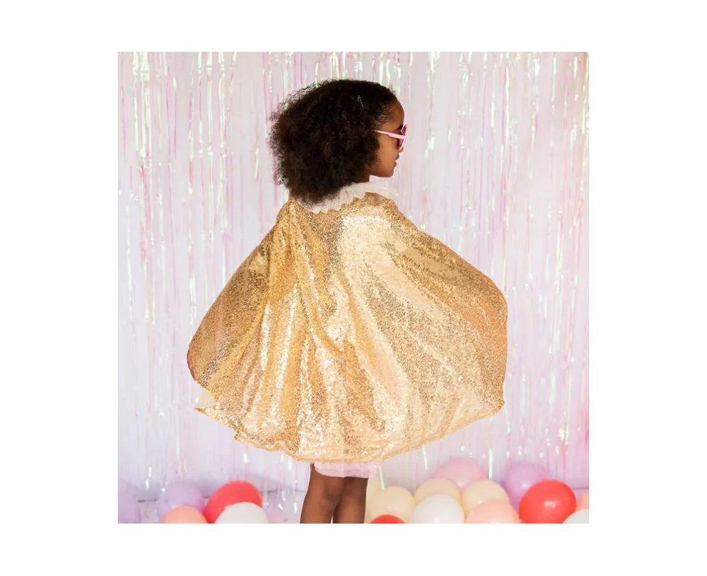 Child Girl's Gold Sequin Cape