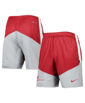 Men's Nike Crimson, Gray Washington State Cougars Performance Player Shorts