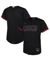 Toddler Boys and Girls Nike Black Cincinnati Reds 2023 City Connect Replica Jersey