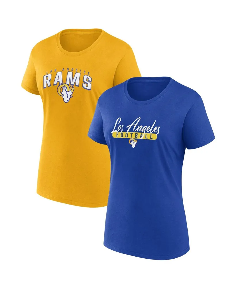 Women's Fanatics Royal, Gold Los Angeles Rams Fan T-shirt Combo Set