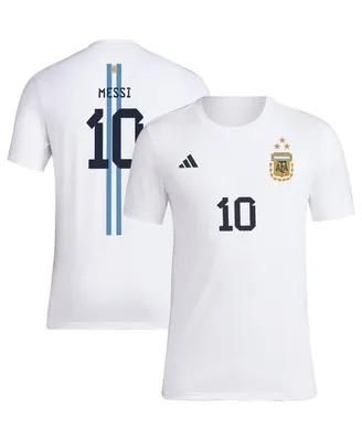 Men's adidas Lionel Messi White Argentina National Team Name and Number T-shirt