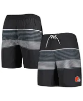 Men's G-iii Sports by Carl Banks Black Cleveland Browns Coastline Volley Swim Shorts