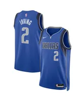 Men's and Women's Nike Kyrie Irving Blue Dallas Mavericks Swingman Jersey - Icon Edition