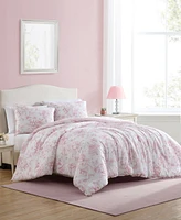 Laura Ashley Delphine Cotton Reversible 2 Piece Comforter Set