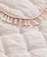 Laura Ashley Hailee Microfiber 3 Piece Quilt Set, Full/Queen