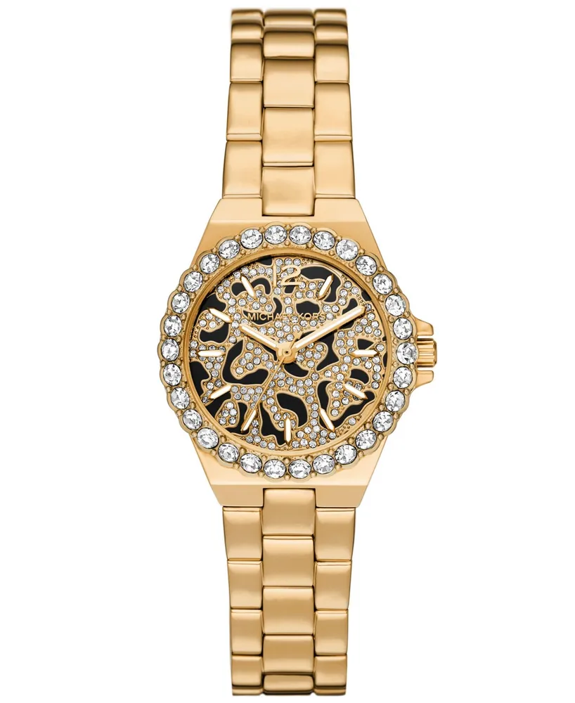 Michael Kors Women's Lennox Quartz Three-Hand -Tone Stainless Steel Watch 30mm