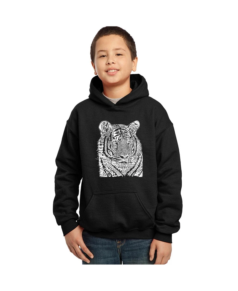 La Pop Art Boys Word Hooded Sweatshirt Cats