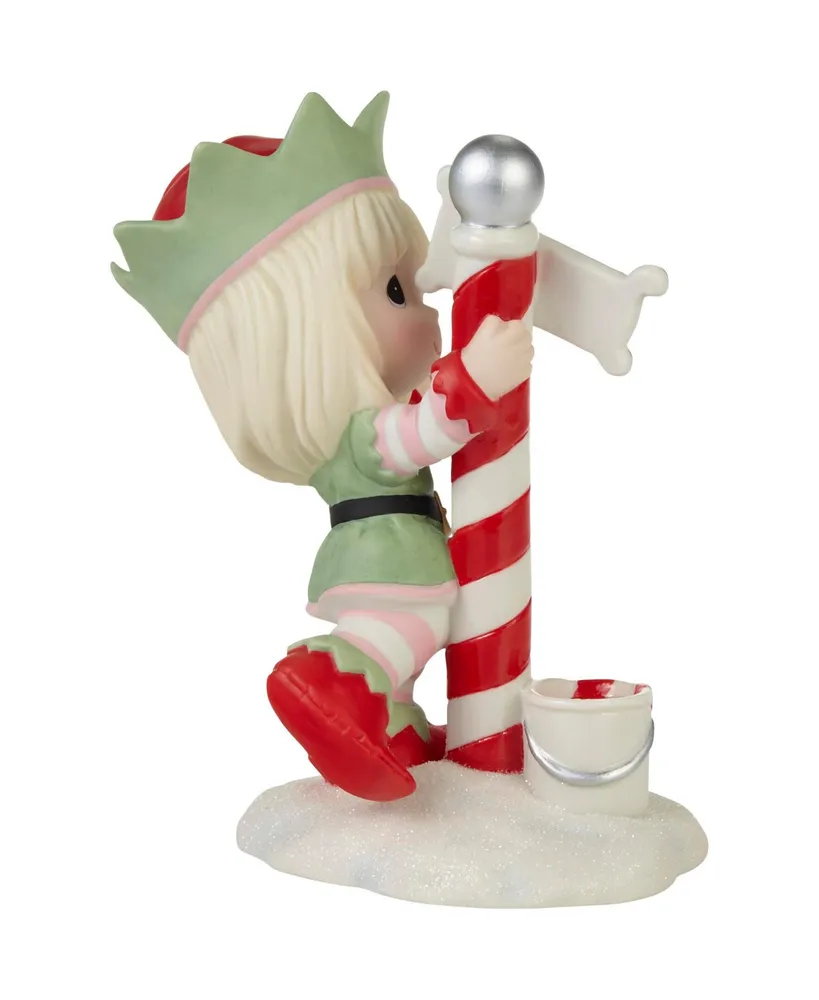 Precious Moments Greetings From The North Pole Annual Elf Bisque Porcelain Figurine