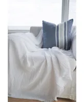 Anaya Home White Oversized Crinkled Cuddle Blanket 80x155