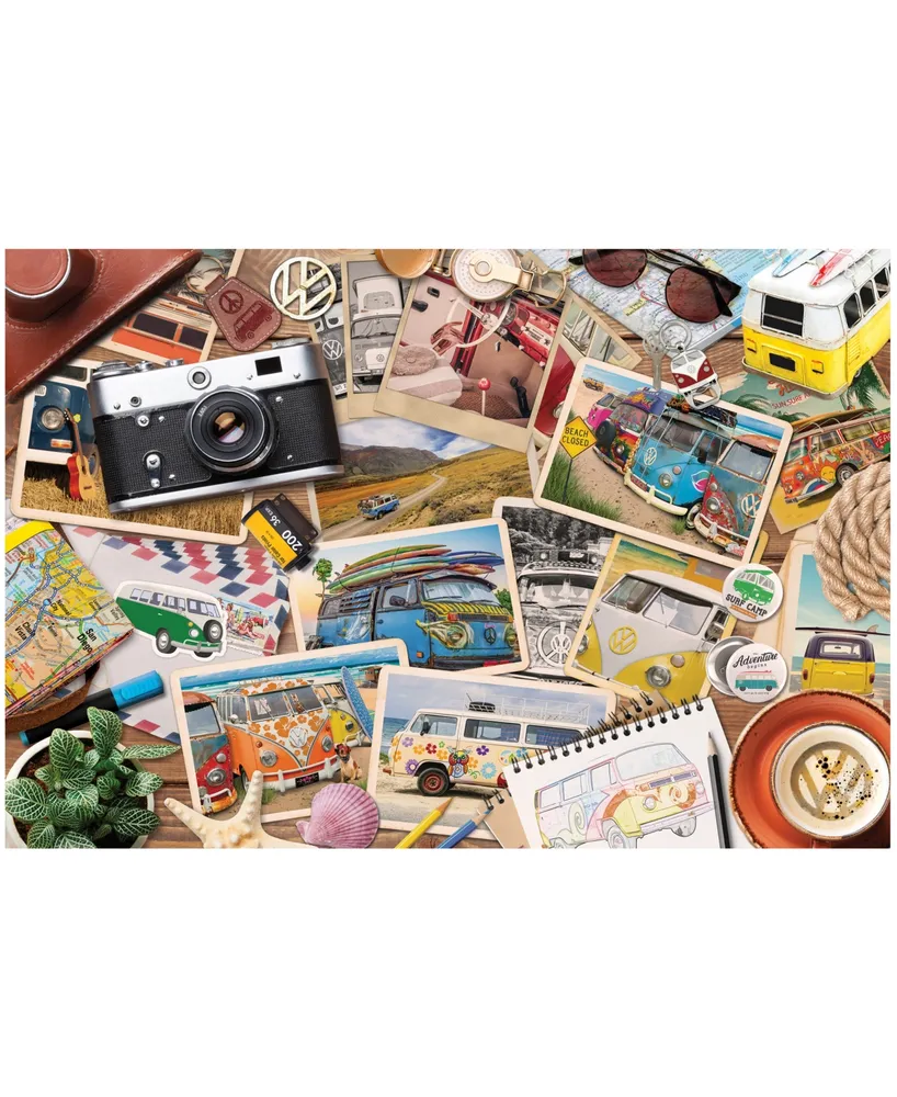 Eurographics Incorporated Volkswagen Road Trips Collectible Bus-Shaped Tin Puzzle, 550 Pieces