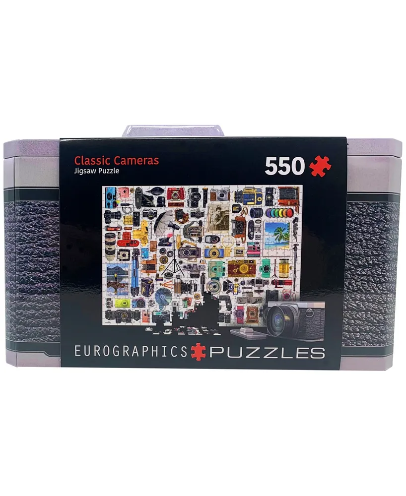 Eurographics Incorporated Classic Cameras Collectible Shaped Tin Puzzle, 550 Pieces
