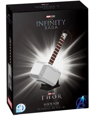 4D Cityscape Marvel the Infinity Saga Mjolnir Thor's Hammer 3D Puzzle, 84 Pieces