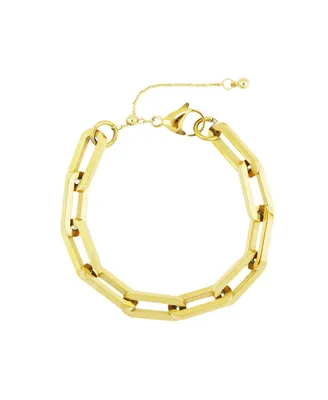 Rebl Jewelry Row Paper Clip Chain Link Bracelet