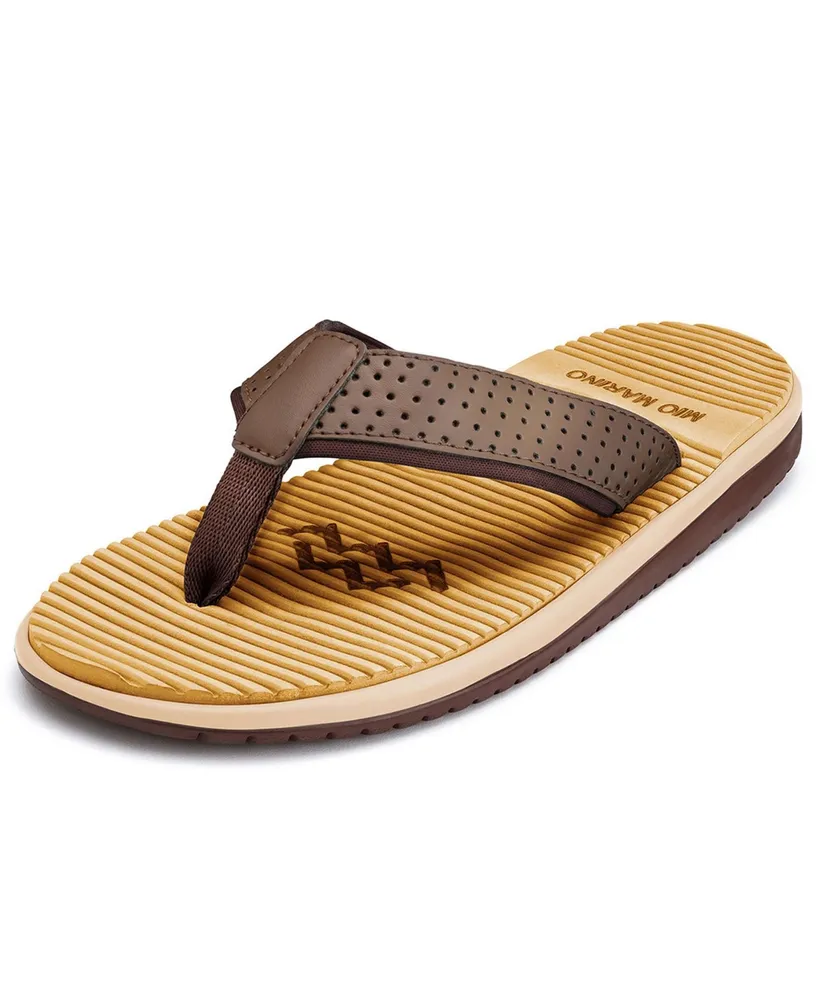 Mio Marino Men's Comfortable Memory Foam Flip Flops