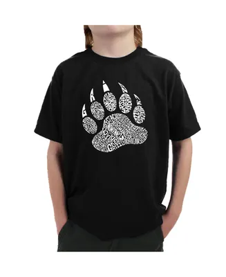 La Pop Art Boys Word T-shirt - Types of Bears