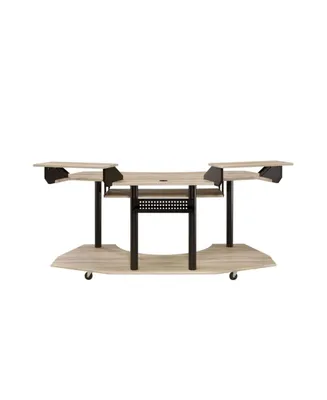 Simplie Fun Eleazar Computer Desk, Natural Oak