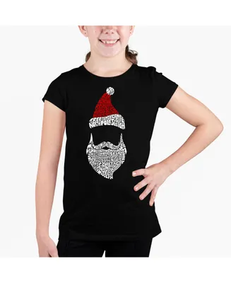 Big Girl's Word Art T-shirt - Santa Claus