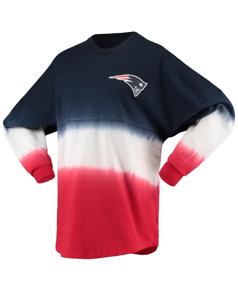Women's Fanatics Navy, Red New England Patriots Ombre Long Sleeve T-shirt