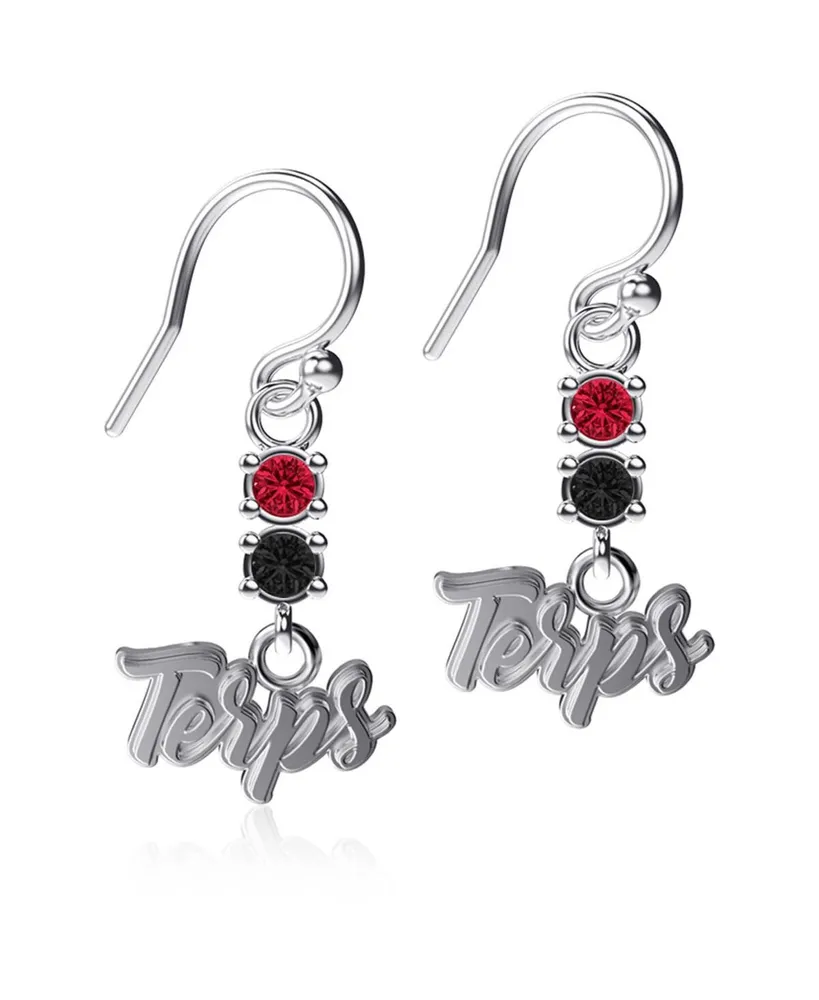 Women's Dayna Designs Maryland Terrapins Dangle Crystal Earrings