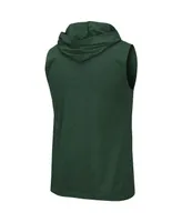 Men's Colosseum Heathered Green Baylor Bears Varsity Hoodie Tank Top