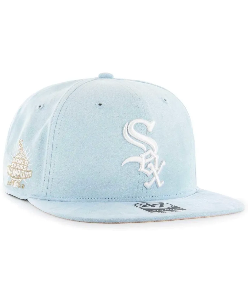 Men's '47 Brand Light Blue Chicago White Sox Ultra Suede Captain Snapback Hat