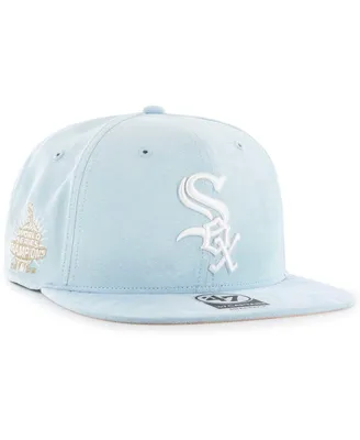 Men's '47 Brand Light Blue Chicago White Sox Ultra Suede Captain Snapback Hat