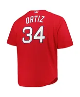 Men's Mitchell & Ness David Ortiz Red Boston Sox Big and Tall Cooperstown Collection Batting Practice Replica Jersey