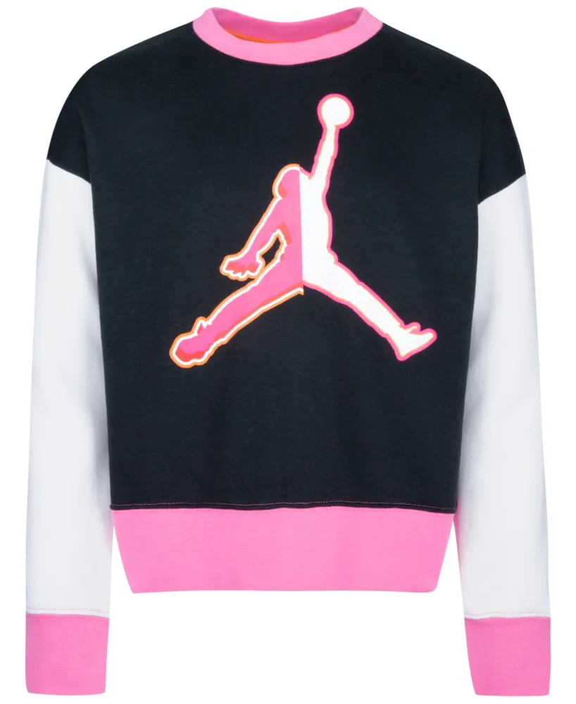 Jordan Big Girls Crew Pullover Sweatshirt