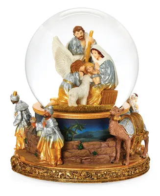7" H Musical Dome Nativity Double