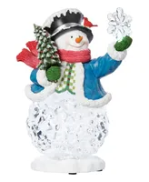 13" H Musical Light Emitting Diode (Led) Snowman Ice