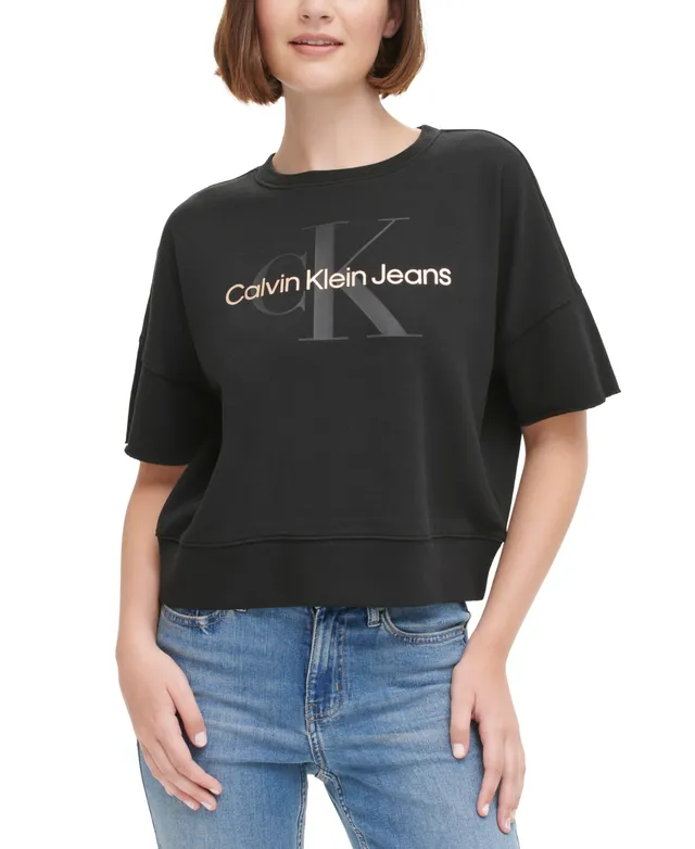 Calvin Klein Jeans Foil Cropped Sweatshirt - AirRobe