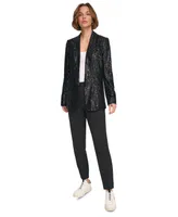 Dkny Women's Sequin Open-Front Shawl-Collar Blazer