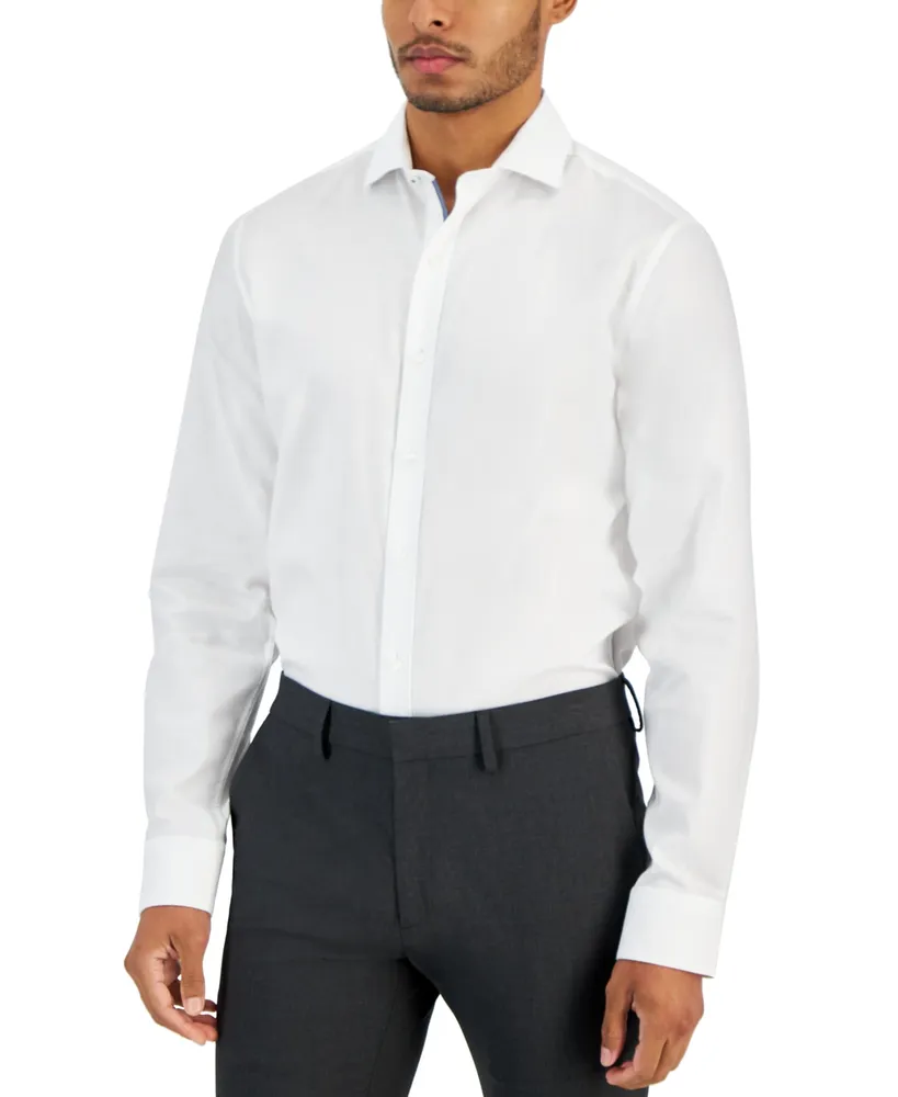 Bar Iii Men's Slim-Fit Diamond Dobby Dress Shirt, Created for Macy's