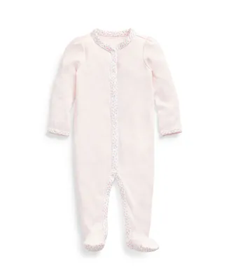 Polo Ralph Lauren Baby Girls Cotton Floral Trim Coverall