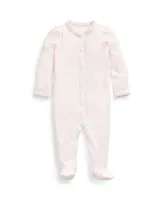 Polo Ralph Lauren Baby Girls Cotton Floral Trim Coverall