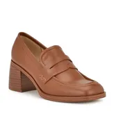 Nine West Women's Avalia Square Toe Block Heel Loafers