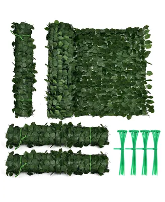 Costway 118x39in 1PC Artificial Ivy Privacy Fence Screen Artificial Hedge Fence Decor