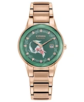 Citizen Eco-Drive Women's Disney Princess Ariel Rose Gold-Tone Stainless Steel Bracelet Watch 30mm Gift Set